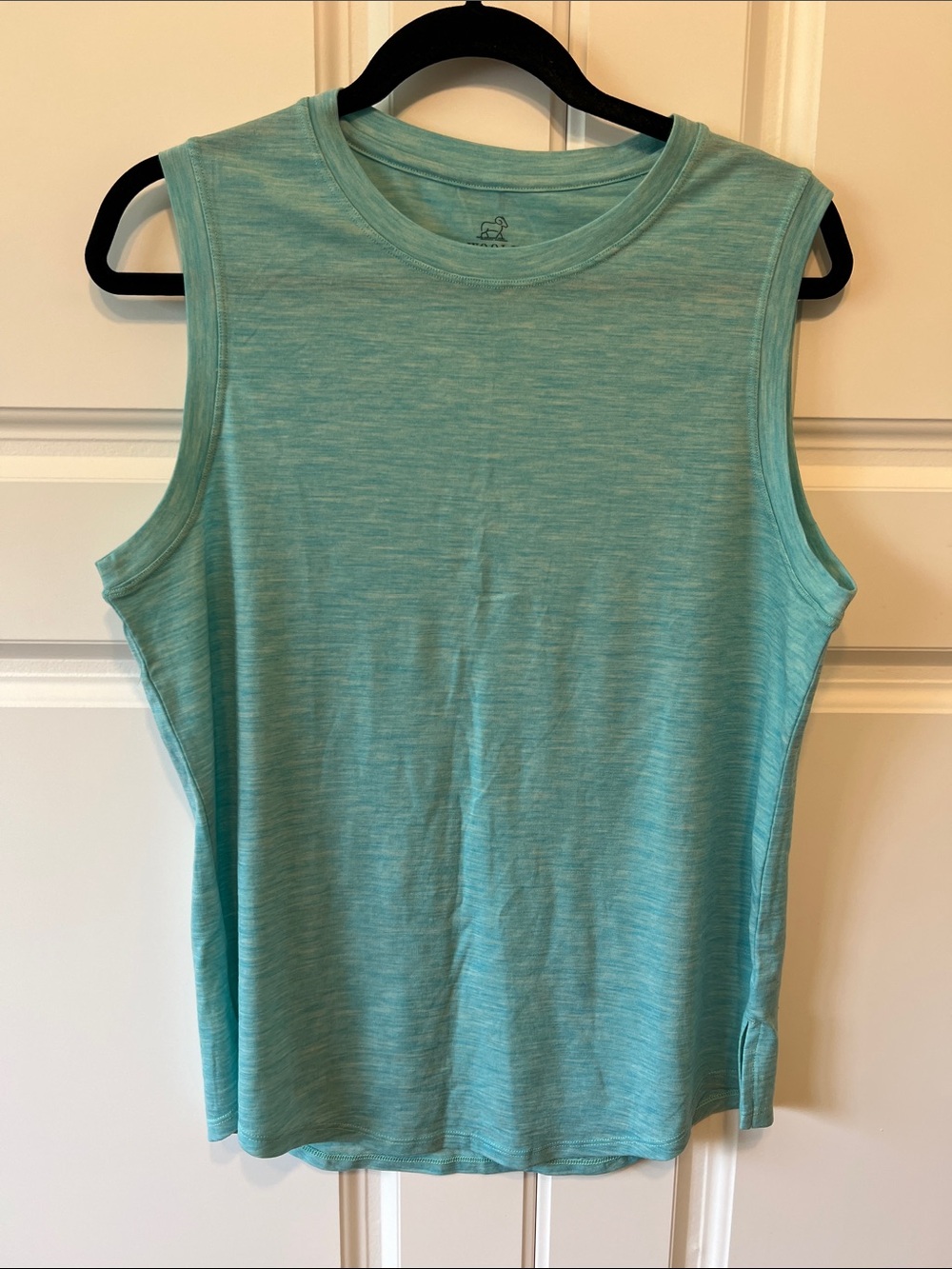 Woolx Bella Tunic Merino Tank, Light Blue, L